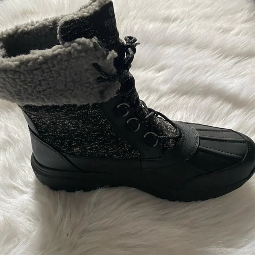 Skechers‎ Waterproof Boots Mens Size 13 (UK 12) Outdoor Ultra Leather Faux Fur